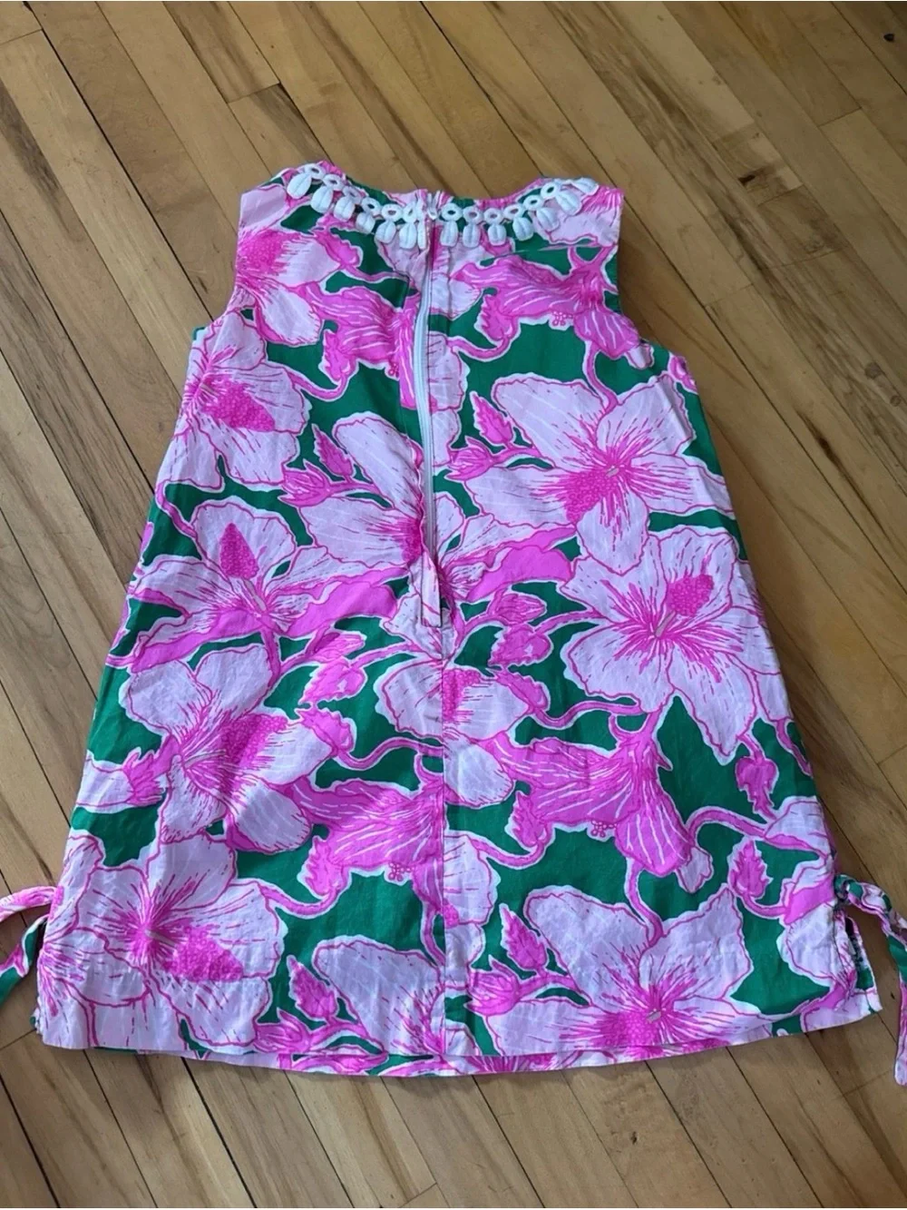 Lilly Pulitzer Pink & Green Floral Sleeveless Shift Dress